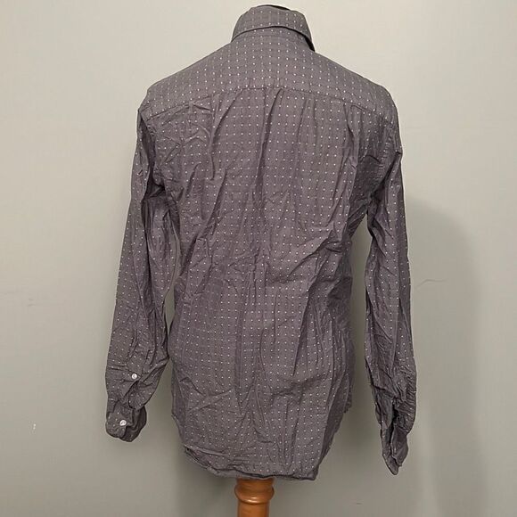 J. Crew Men's Gray Classic Geometric Long Sleeve Button Down Shirt - Picture 4 of 8